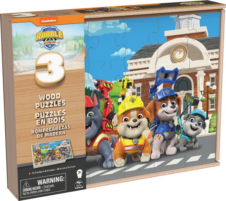 Actual product image Spin Master Wood Puzzles 3-Pack (24 pieces)