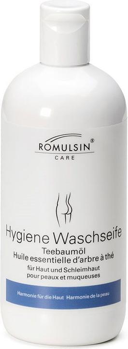 Immagine prodotto Romulsin Sapone per lavaggi igienici Olio dell'albero del tè (500 ml, Lozione per il lavaggio intimo)