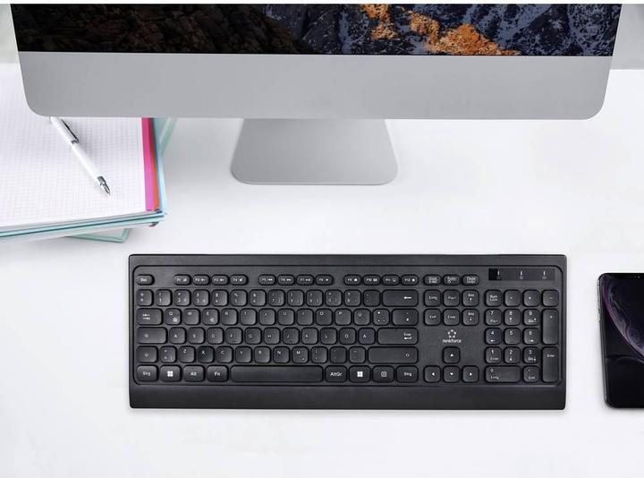 Produktbild Renkforce RF-5799534 Kabellos Tastatur Deutsch, QWERTZ Schwarz (DE, Kabellos)