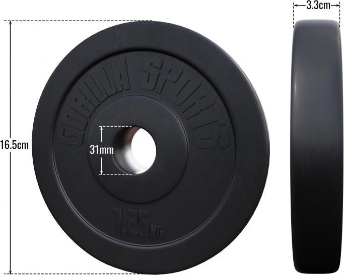 Actual product image Gorilla Sports Weight plates (1 x 1.25 kg)