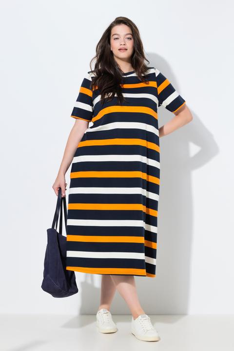 Produktbild Ulla Popken Midikleid, Ringel, Rundhals, Halbarm (42, 44)