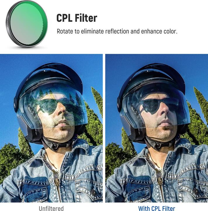 Image du produit Neewer 4-pack Filter compatible with DJI Action 3/4/5 (CPL/ND8/ND16/ND32)