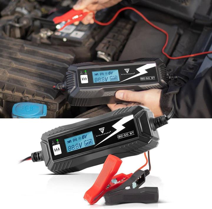 Image du produit Stahlwerk Batterieladegerät IBC-50 ST mit Mikroprozessor und 4 Lademodi (12V, 6V, 5 A)