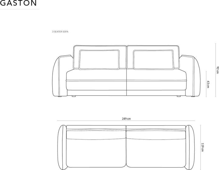 Actual product image Maison Heritage Gaston (2 person sofa, 3-seater, 4-seater)
