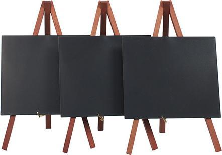 Produktbild Securit Tisch-Kreidetafel MINI mit Staffelei, mahagoni (240 x 150 cm)