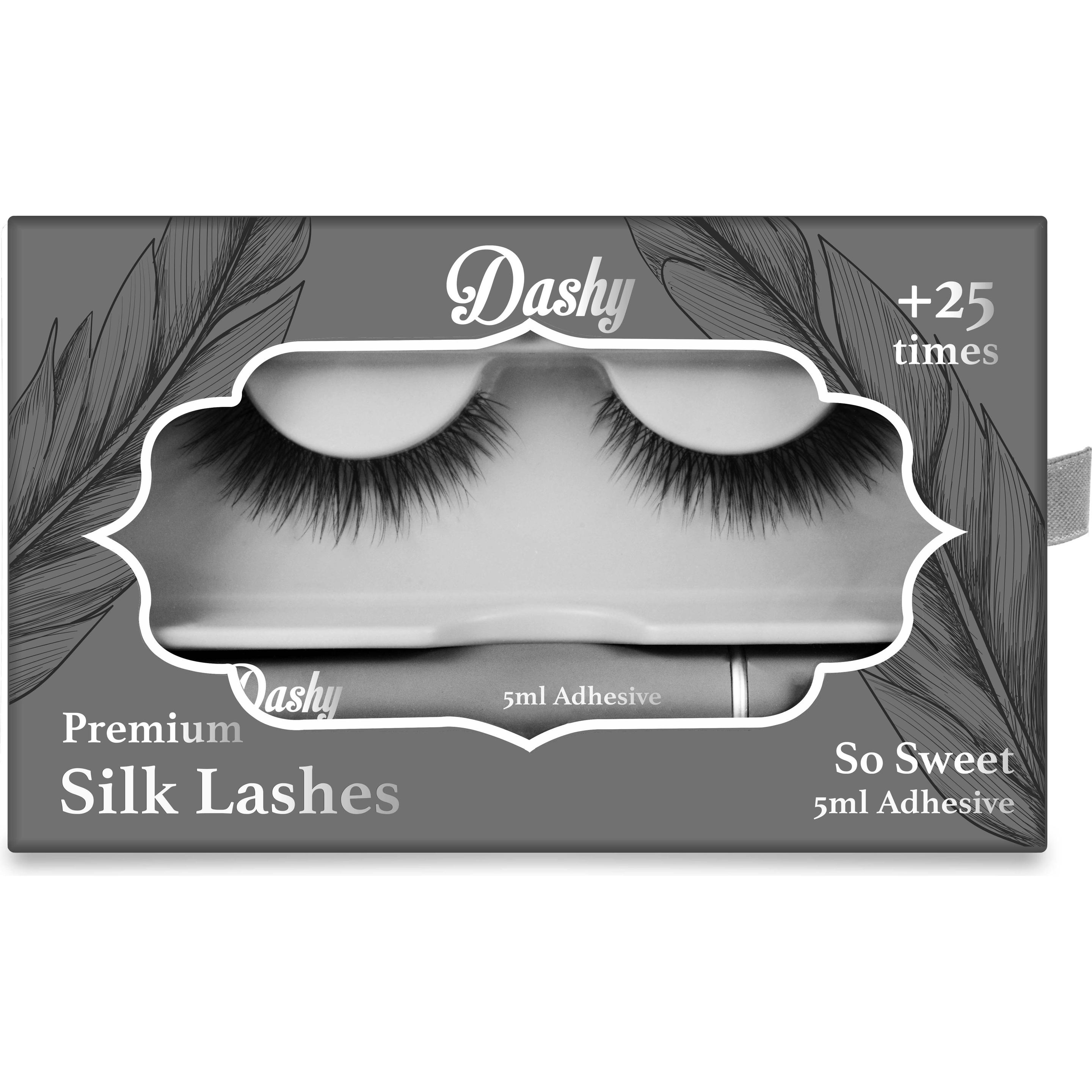 Dashy, Künstliche Wimpern, Premium Silk Lashes + 5 ml Adhesive So Sweet (Künstliche Wimpern)