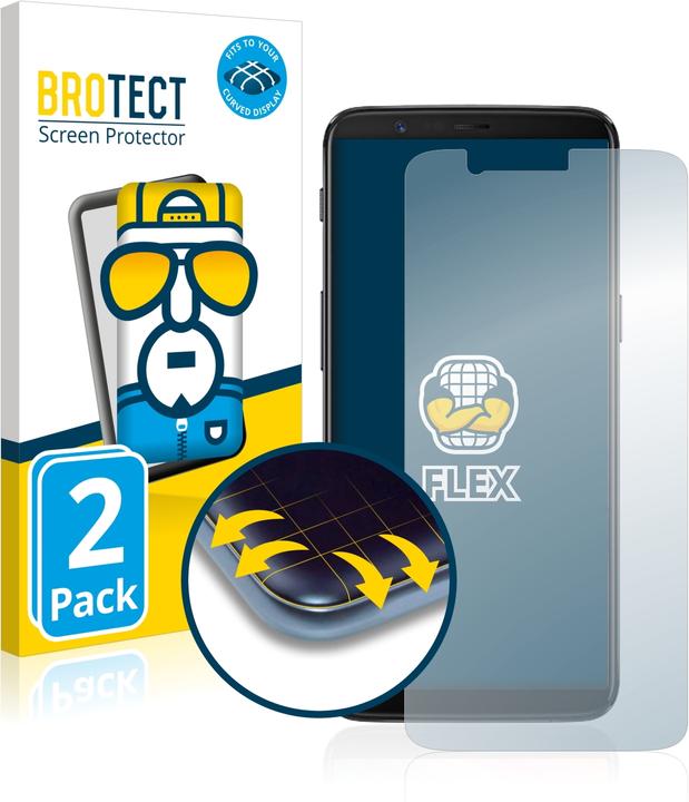 Actual product image BROTECT Full-Cover Protector (2 Piece, OnePlus 5T)