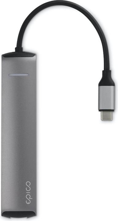 Actual product image Epico USB Type-C HUB SLIM (4K HDMI & Eth (USB-C, 4 ports)