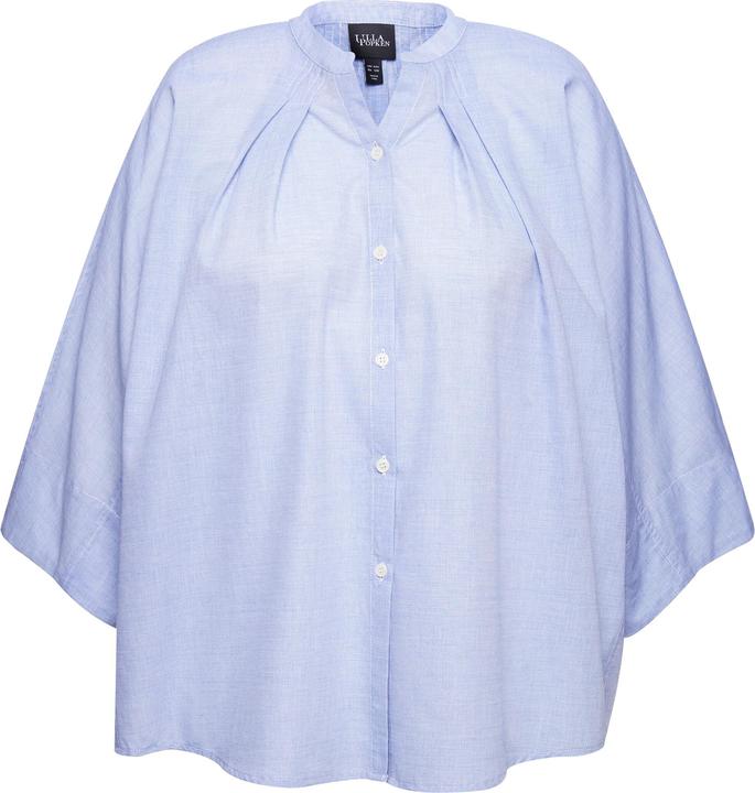 Produktbild Ulla Popken Bluse, Zierfalten, Oversized, V-Ausschnitt, Fledermausarm (42, 44)