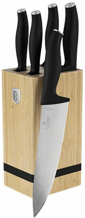 BerlingerHaus Haus 6-teiliges Messer-Set mit Messerblock Matte Black Collection