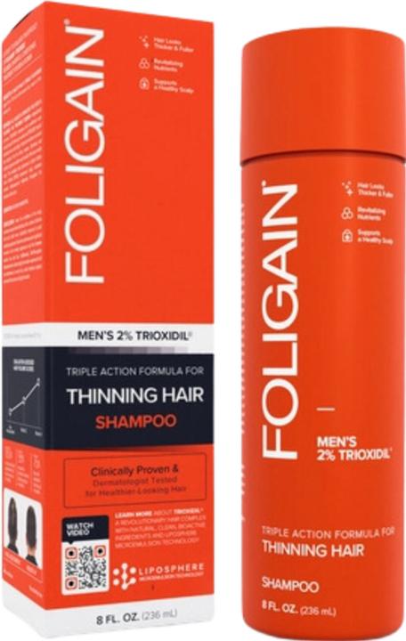 Foligain Anti-Hair Loss Shampoo Triple Action (Men's Shampoo) 236 ml (236 ml, Liquid shampoo)