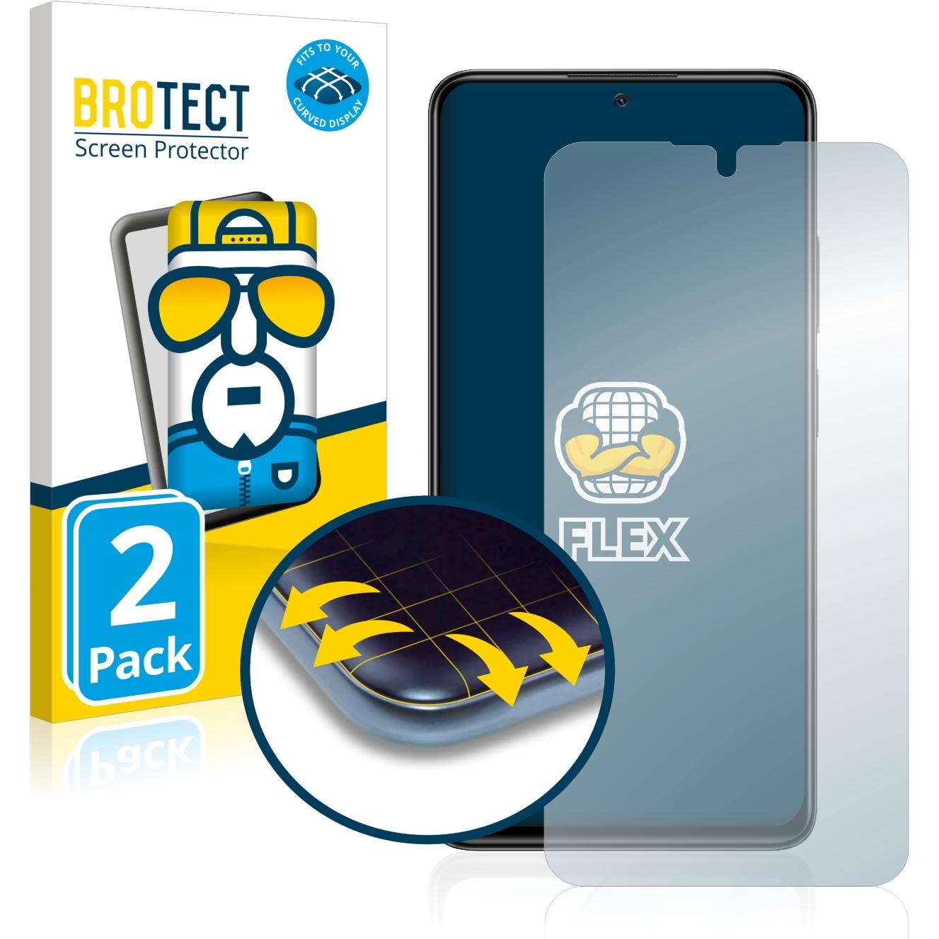 BROTECT Full-Cover Displayschutz (2 Stück, Xiaomi Redmi Note 11 Pro 5G), Smartphone Schutzfolie, Transparent