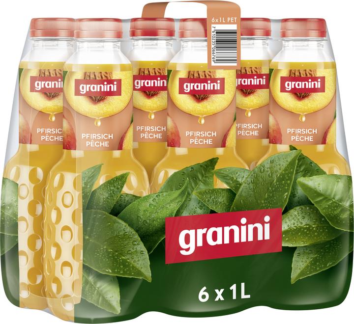 Actual product image Granini Peach PET 95(6x1L) CH (6 x 100 cl)