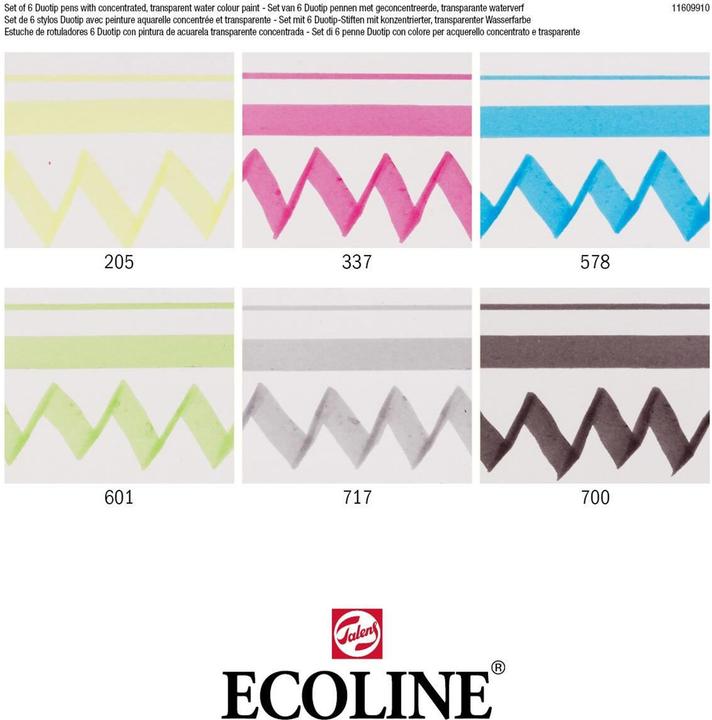 Image du produit Talens ECOLINE DUOTIP - Set de crayons de couleur (6x)