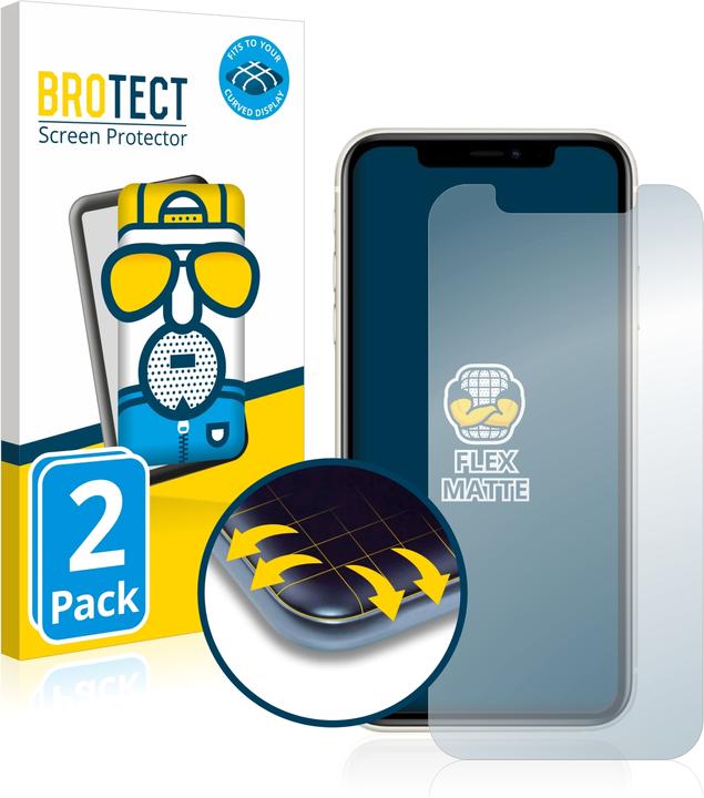 Produktbild BROTECT Full-Cover Displayschutz Matt (2 Stk., Apple iPhone 11)