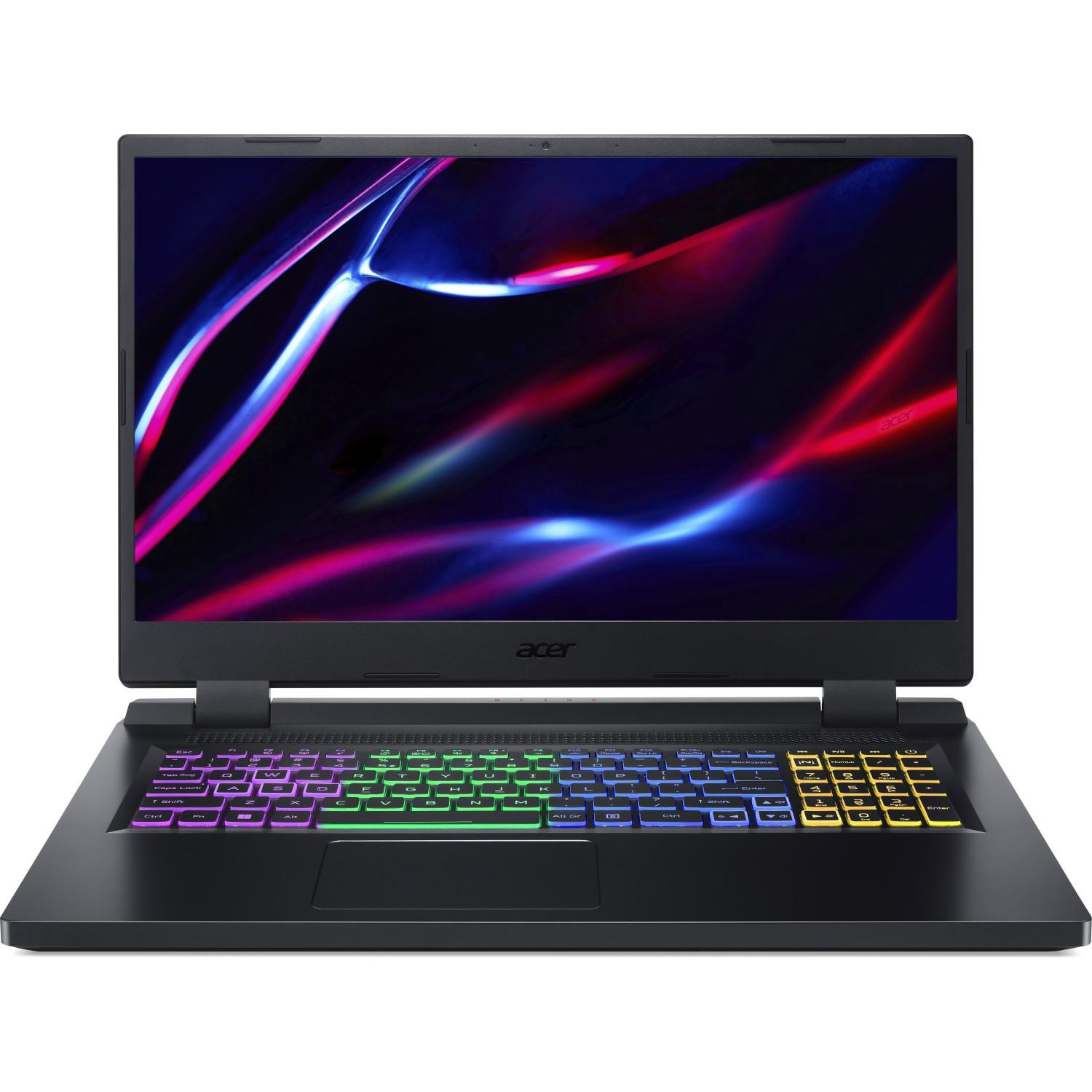 Acer Nitro 5 (17.30", Intel Core i7-12650H, 16 GB, 1000 GB, DE), Notebook, Schwarz