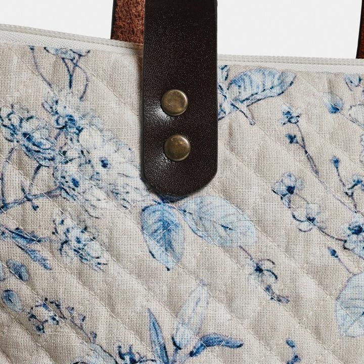 Produktbild Loberon Tasche Vailenne creme/blau