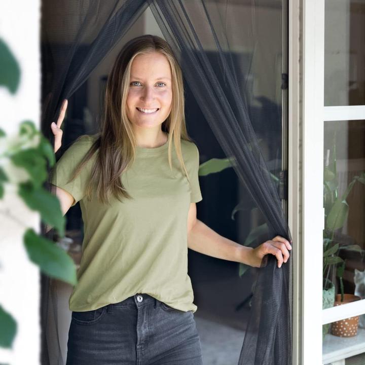 Image du produit Schellenberg Rideau de porte anti-insectes, anthracite, 140 x 240 cm (140 x 240 cm)