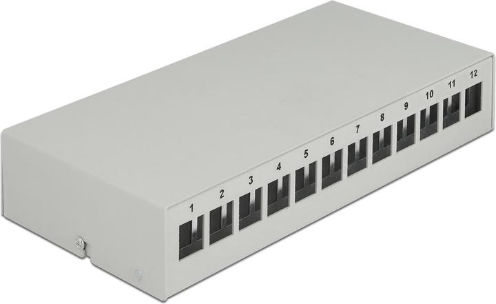 Produktbild Delock Keystone Patchpanel 12 Port grau