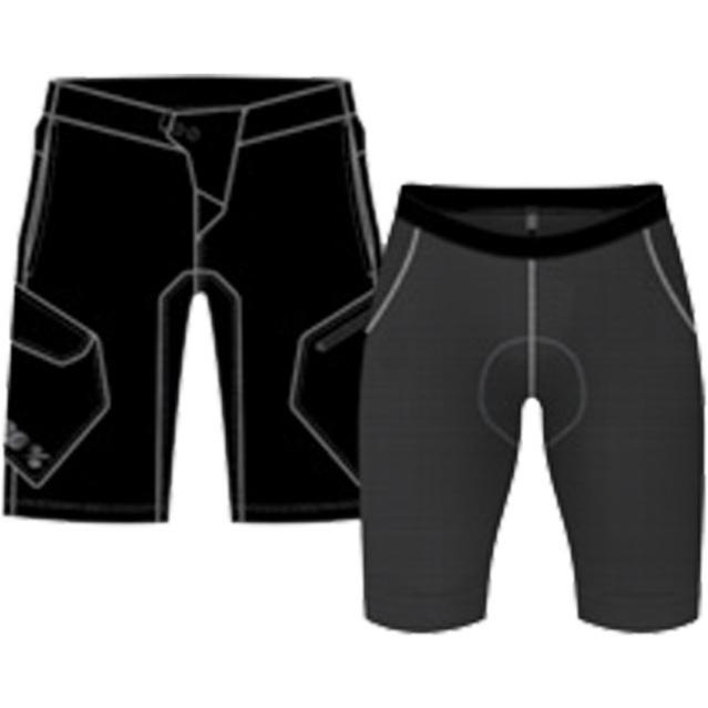 Thumbnail - 100%, Herren, Velohosen, Ridecamp Shorts w/ Liner (28), Schwarz, 28