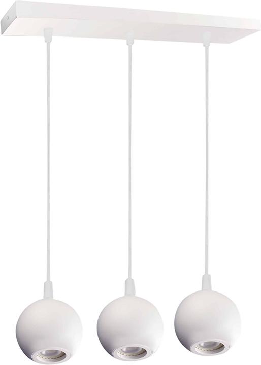 Enovalite LED-Pendellampe GLOBE, GU10-Fassung, IP20, Ø10cm, 3 flammig, weiss (GU10)
