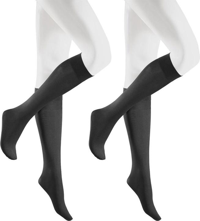 Image du produit Hudson Simply 20 (3 lot de 2) Mi-bas fins, couleur 545 anthracite, taille 35-38 (55 DEN, 35 - 38)