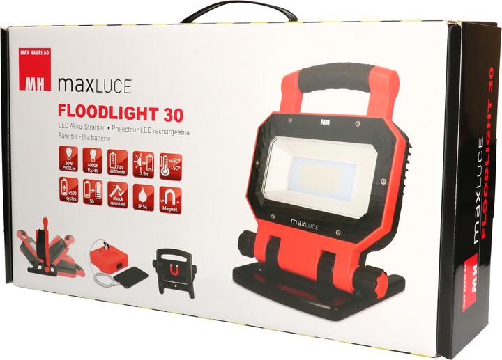 Actual product image Max Hauri LED rechargeable work light "FLOODLIGHT 30 (2500 lm)