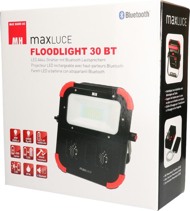 Actual product image Max Hauri LED battery work light "FLOODLIGHT 30 BT (2500 lm)