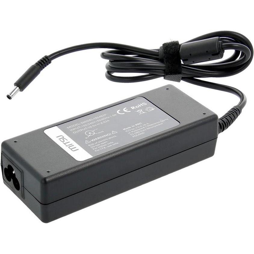 Thumbnail - Mitsu notebook charger 19.5v 4.62a 4.5x3.0 pin - dell (90 W), Notebook Netzteil, Schwarz