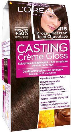 Produktbild L'Oréal Paris Creme Gloss Coloring cream no. 415 Frosty Chestnut (415 Mrożny Kasztan)