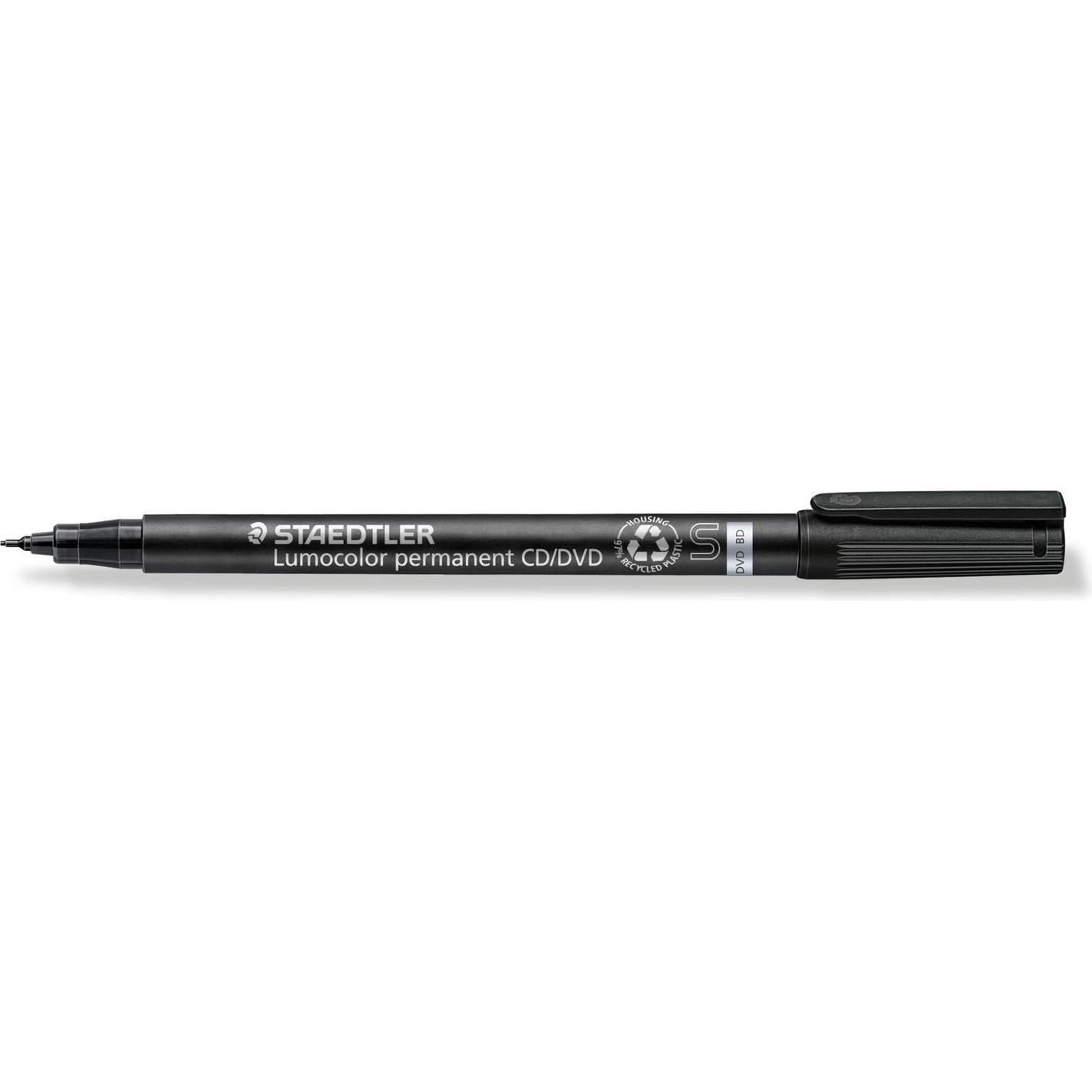 Thumbnail - Staedtler, Marker, Marker Lumocolor CD/DVD (Schwarz, 0.40 mm, 10 x)