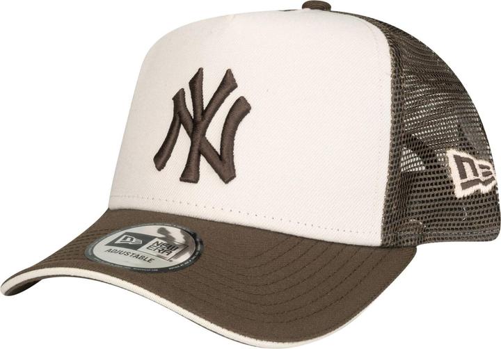 Actual product image New Era A-Frame Trucker Cap - New York Yankees beige walnut