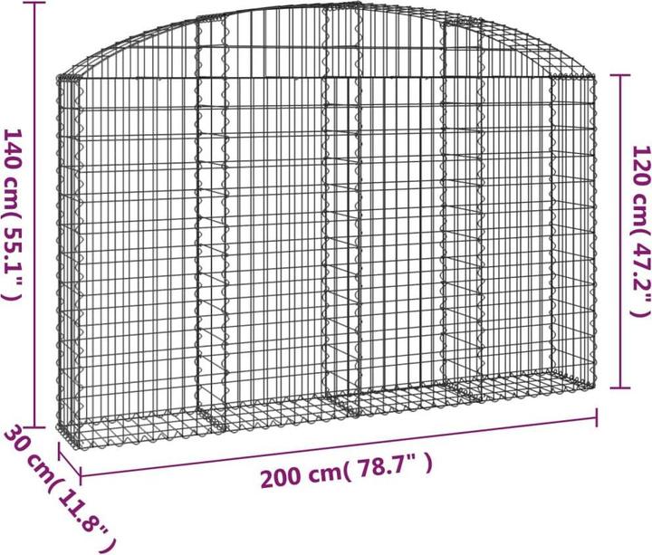 Produktbild vidaXL Gabionenkorb