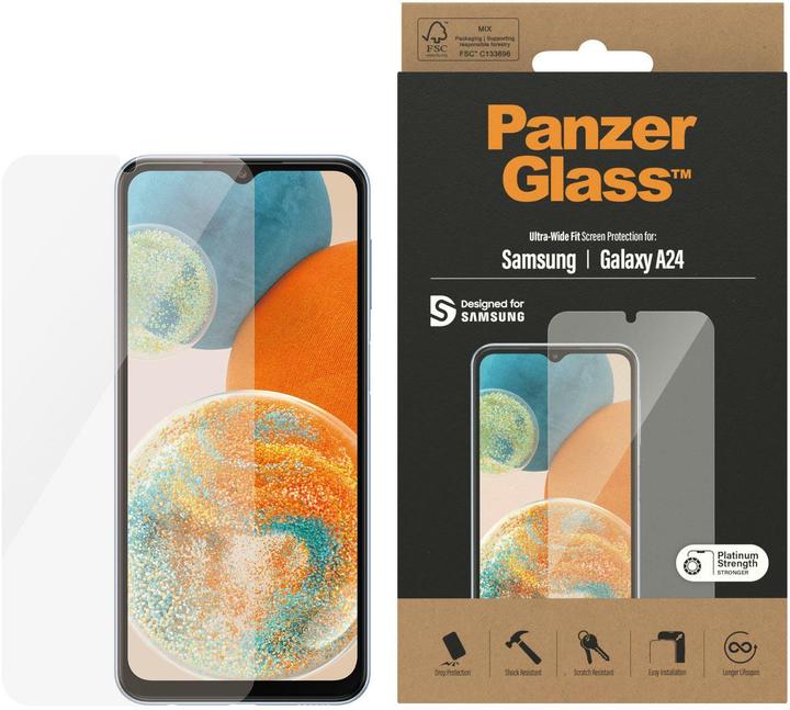 Actual product image PanzerGlass Classic Fit Galaxy A24 screen protector (1 Piece, Samsung Galaxy A24)