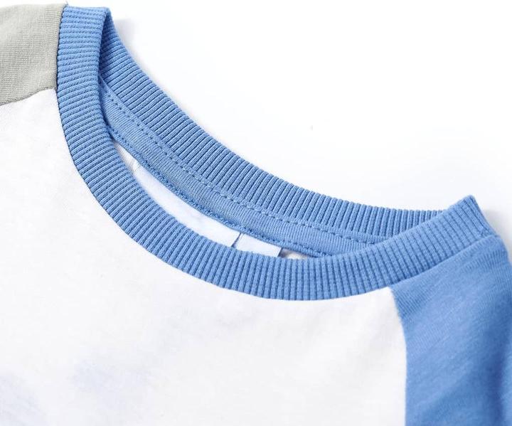 Actual product image vidaXL Children's T-shirt Ecru 128,Material: 100 % cotton,Colour (128)