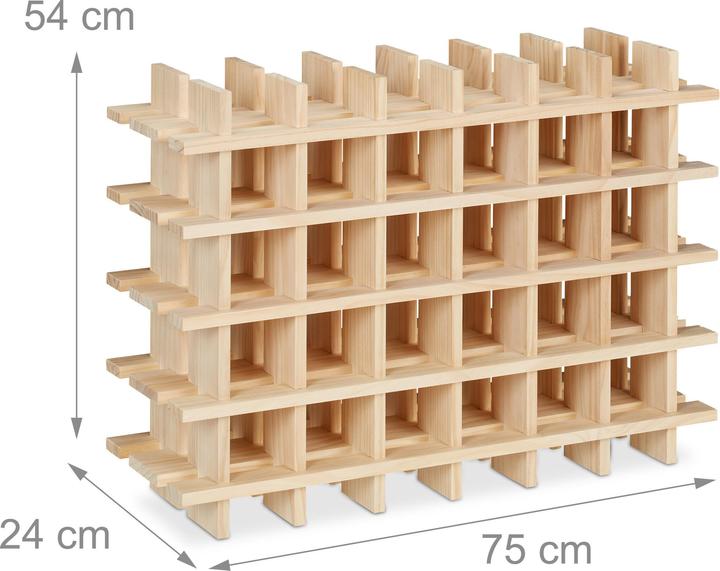 Actual product image Relaxdays wine rack (75 x 24 x 54 cm, 24 Fl.)