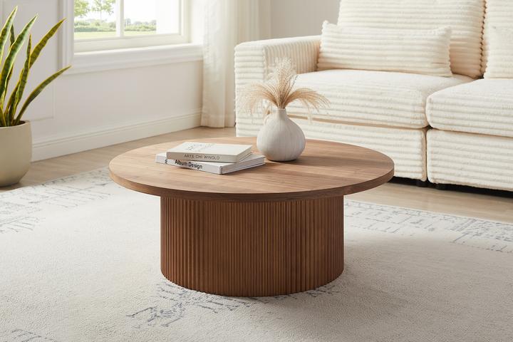 Image du produit SIT Möbel Table basse Ø 85 cm noyer en bois foncé, avec