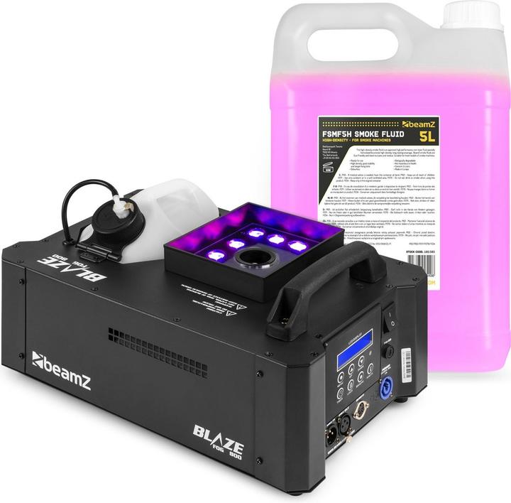 BeamZ BLAZE800 rookmachine - voor horizontale en verticale rook - met 12x 4W RGBA