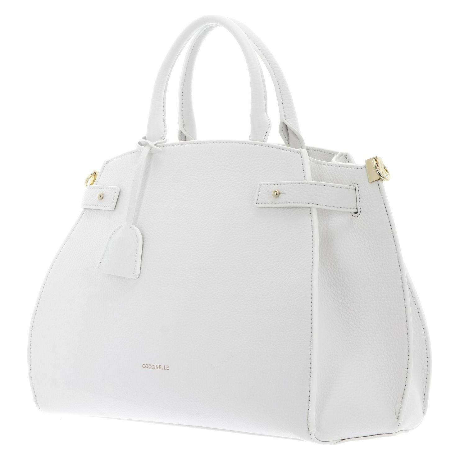 Coccinelle, Damen, Handtasche, Henkeltasche Coccinellekliche, Weiss