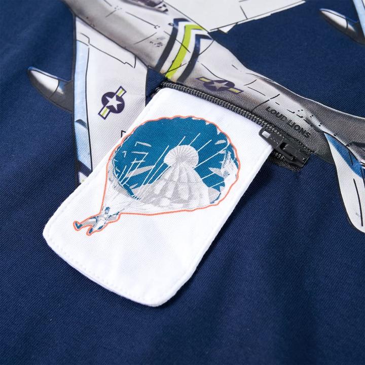 Produktbild vidaXL Kinder-Langarmshirt Marineblau 92,Material: 100