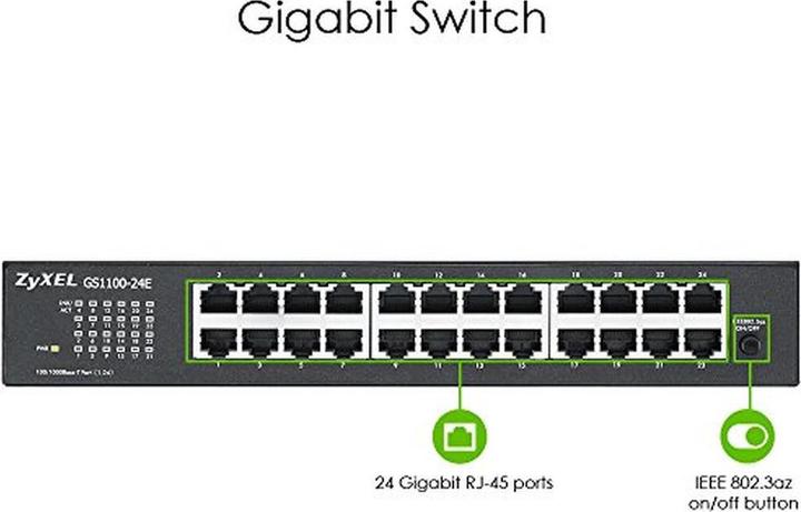 Productafbeelding Zyxel Schakelaar 24x GE GS1100-24E V3 (24 ports)