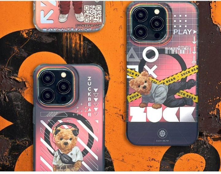 Productafbeelding Zuck Bear NEW YORK NEVER SLEEPS MAG case compatibel met MagSafe voor IPHONE 15 Pro Max Queens Spark (Apple iPhone 15 Pro Max)