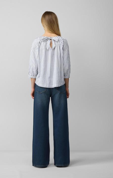 Produktbild S.Oliver Bluse Streifenbluse mit Raffung und Schleife (36)