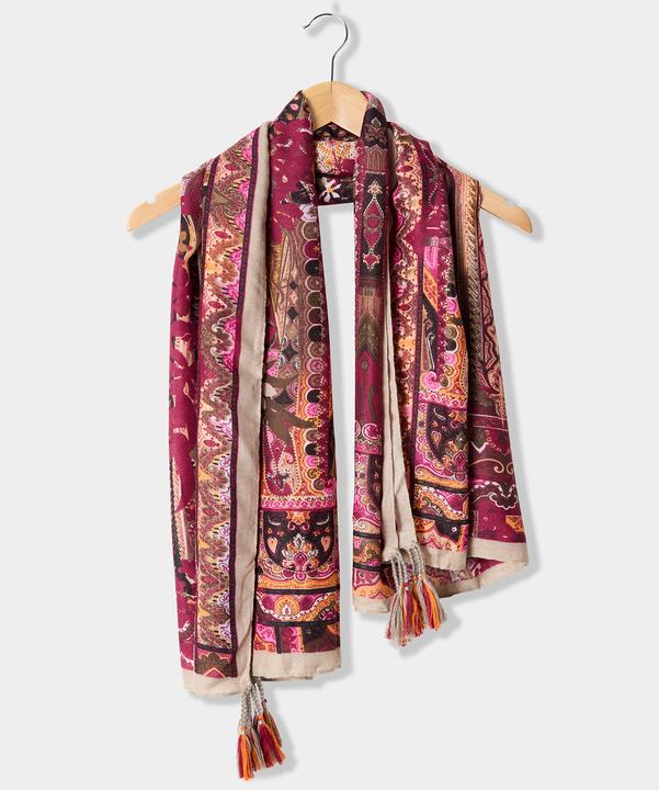 Produktbild Joe Browns Bold Patterned Square Scarf with Tassels (One Size)