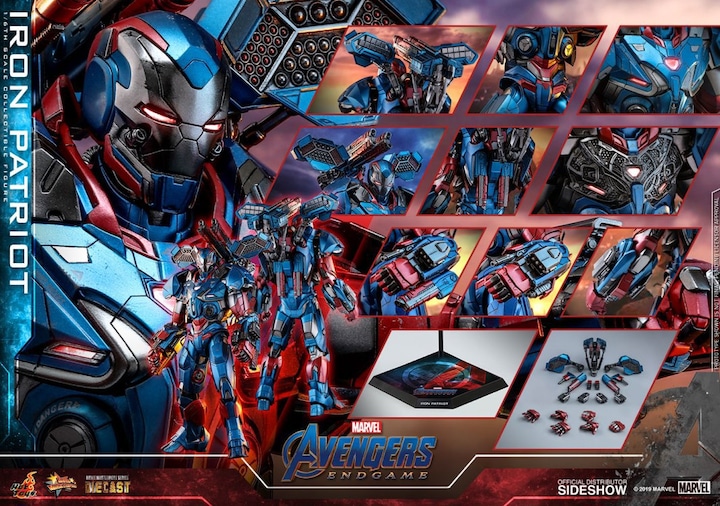 Actual product image Hot Toys Avengers Endgame "Iron Patriot" 1/6 Scale Figure