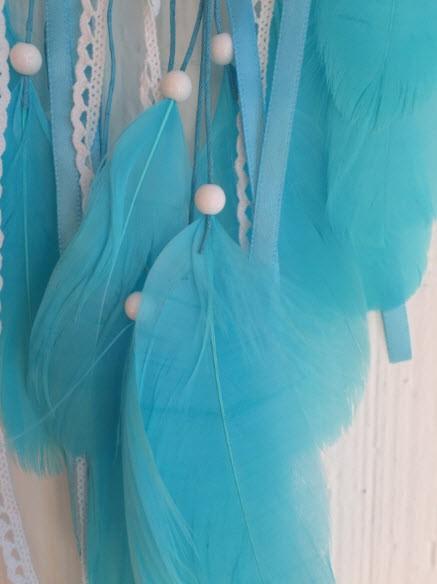 Image du produit Cover-Discount Attrape-rêves Dreamcatcher Deko indien crocheté bleu