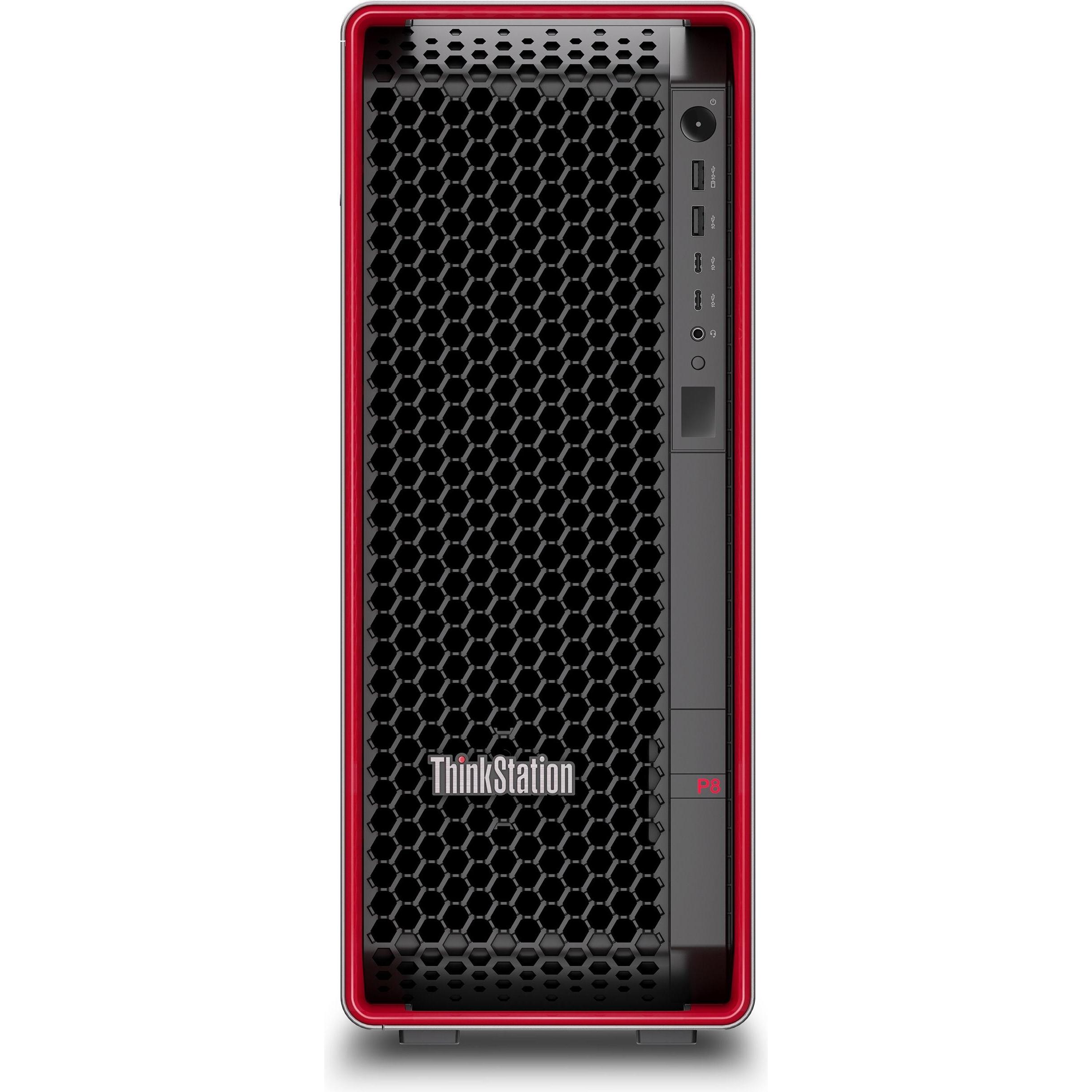 Lenovo ThinkStation P8 (AMD Ryzen Threadripper PRO 7965WX, 64 GB, 2000 GB), PC, Schwarz