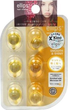Actual product image Ellips Hair Vitamin Moroccan Oil Smooth and Shiny 6 Blister Packs of 6 Capsules
