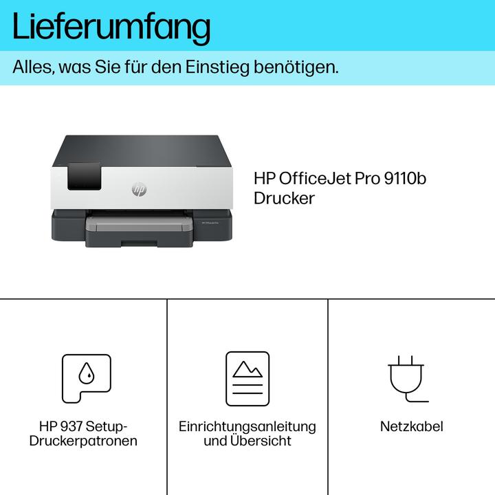 Produktbild HP OfficeJet Pro 9110b (Thermodirekt, Farbe)