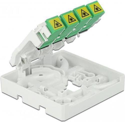 Actual product image Delock FO junction box for DIN rail 4 x SC Simplex or LC Duplex (Splice box)